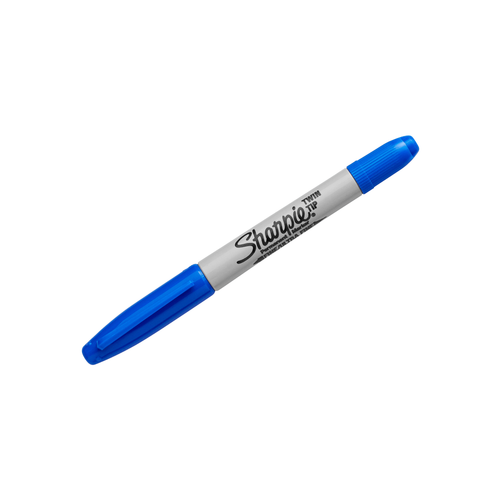 Sharpie Twin-Tip Permanent Marker, Blue, 32003EA