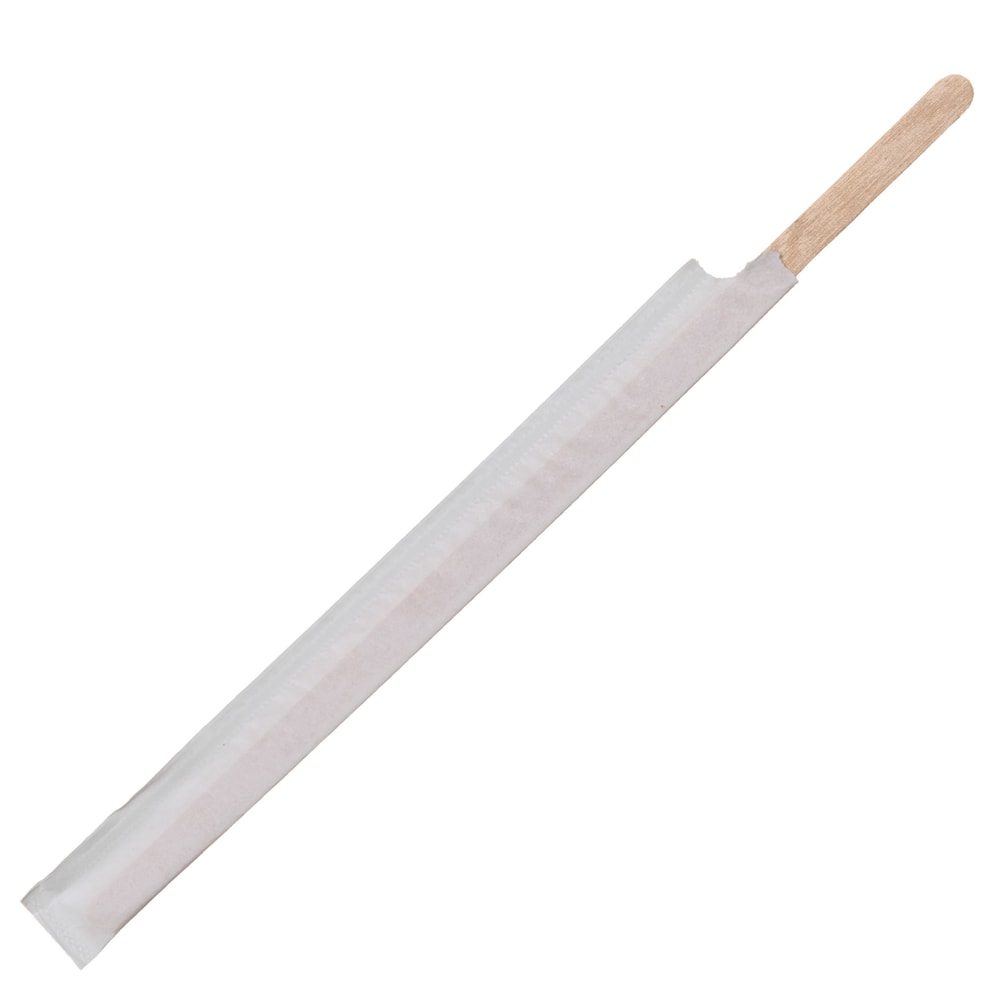 ECO Products Renewable Paper-Wrapped Wooden Stir Sticks, 7in, 500 Sticks Per Pack, Case Of 10 Packs