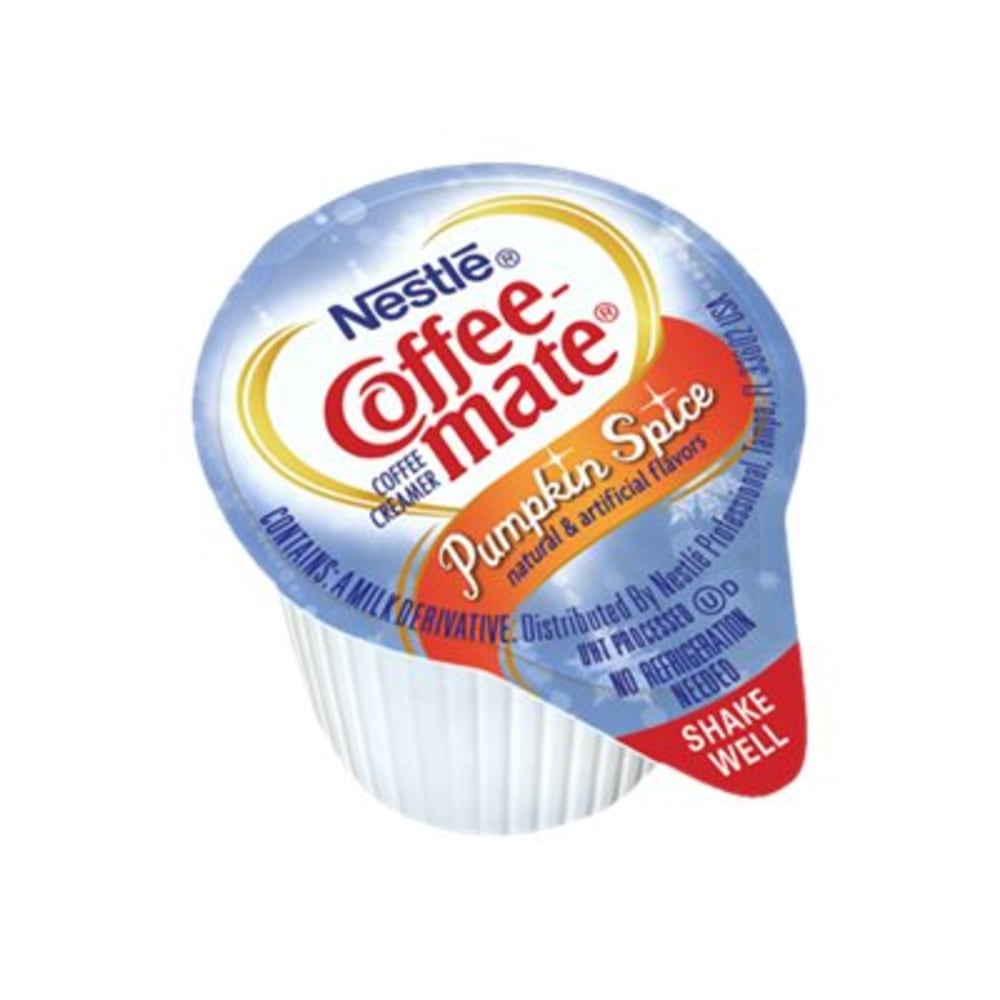 Nestle Coffee-mate Single Serve Liquid Creamer, Pumpkin Spice Flavor, 0.38 Oz, 50 / Box