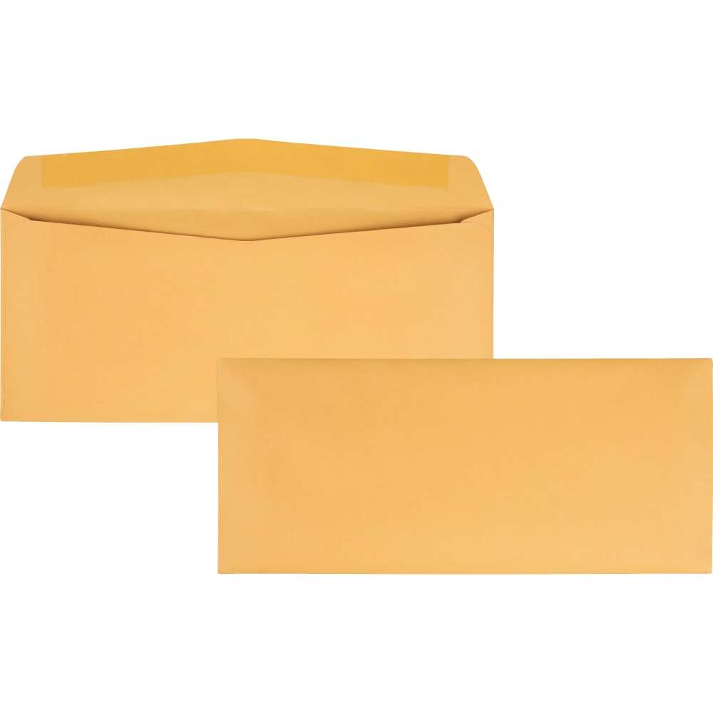 Quality Park #11 Business Envelopes, 28 Lb, Gummed Seal, Brown Kraft, 500 / box