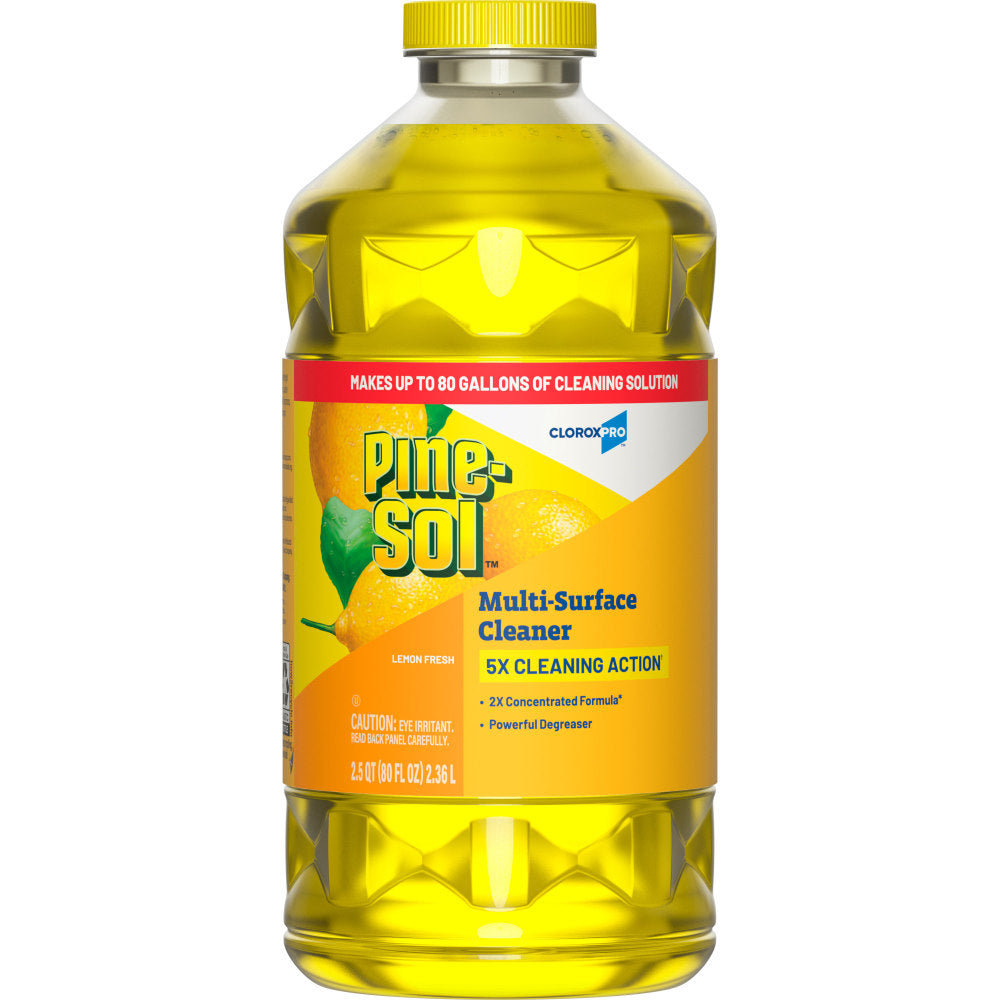 Pine-Sol Multi-Surface Cleaner, CloroxPro, All Purpose Cleaner, Lemon Fresh, 80 Fluid Ounces (60607)