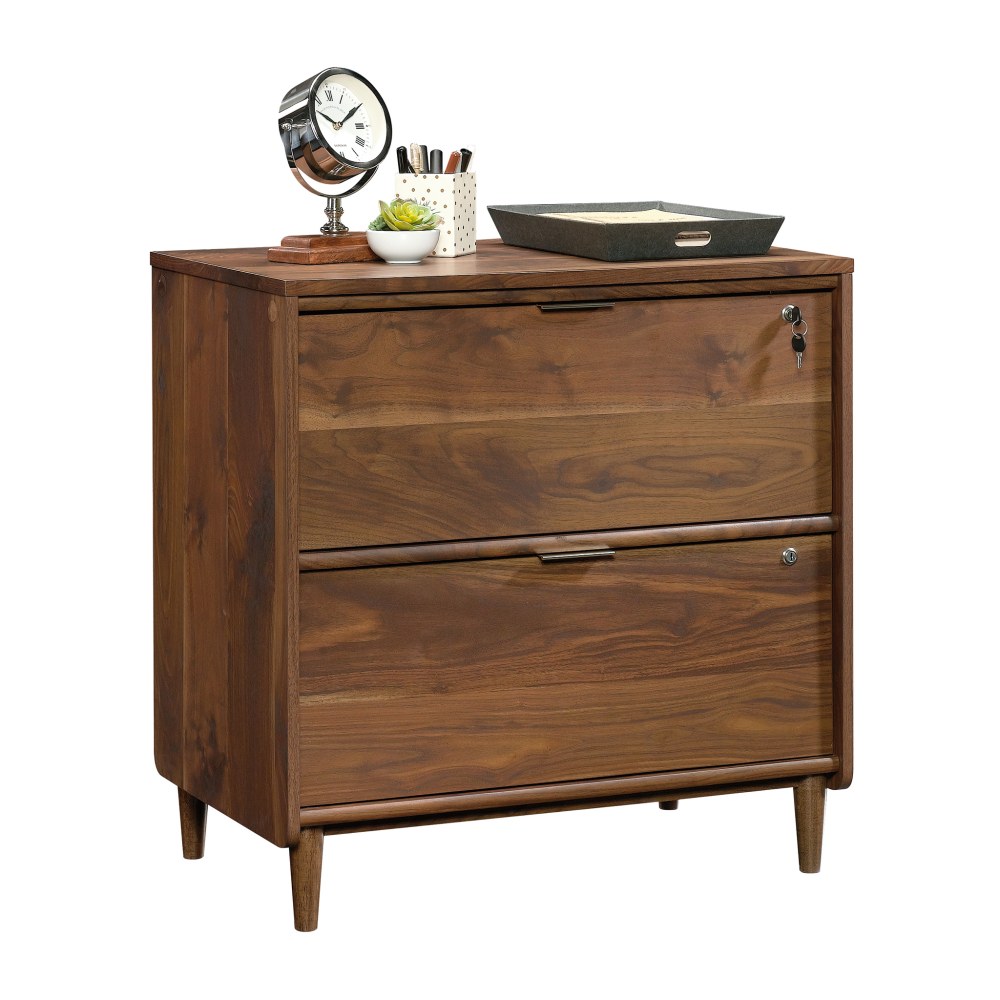 Sauder Clifford Place 29-1/2inW x 18-1/2inD Lateral 2-Drawer File Cabinet, Grand Walnut