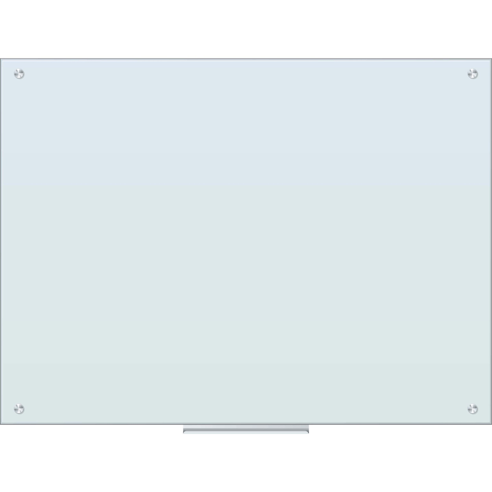 U Brands Glass Non-Magnetic Dry-Erase Board, 48in X 36in, White Frosted Surface, Frameless, Actual Size 47in X 35in (121U00-01)