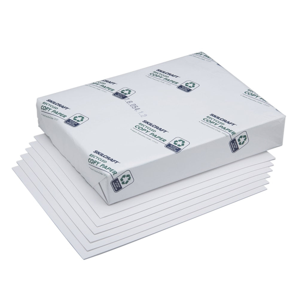 SKILCRAFT Type IV Bond And Writing Paper, White, Letter Size (8 1/2in x 11in), 20 Lb, 500 Sheets Per Ream, 10 Reams (AbilityOne 7530-00-290-0617)