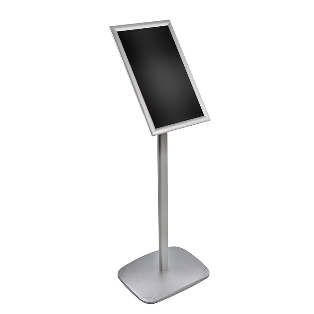 Azar Displays Snap-Frame Steel Vertical/Horizontal Sign Holder, Metal Stand, 17in x 11in, Silver