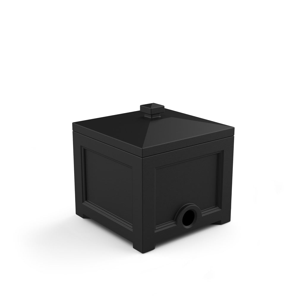 Mayne Fairfield Garden Hose Bin, 18inH x 17inW x 17inD, Black