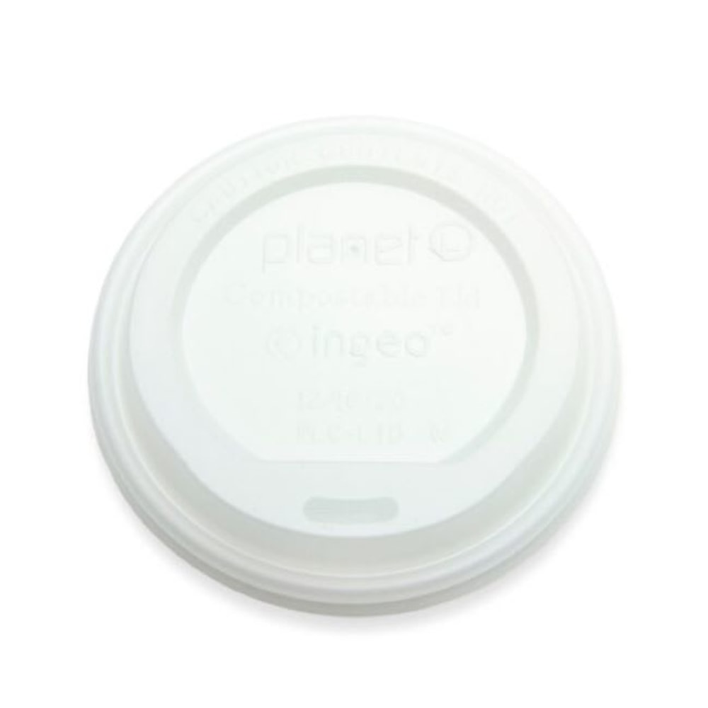 StalkMarket Planet+ Compostable Hot Cup Lids, 10 20 Oz, White, Pack Of 1000 Lids