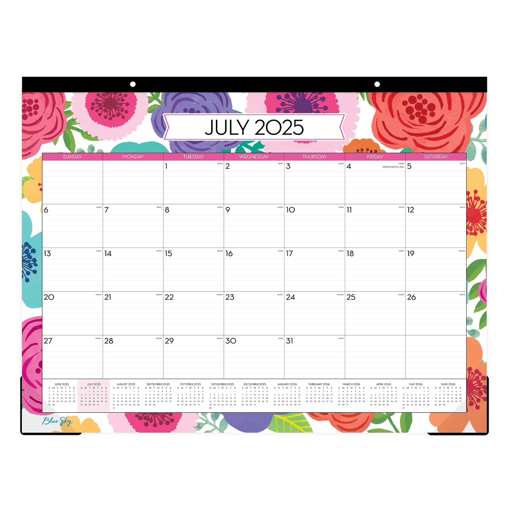 2025-2026 Blue Sky Desk Pad Planning Calendar, 17in x 22in, Mahalo, July 2025 To June 2026, 100157