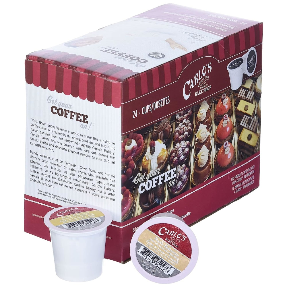 Cake Boss Single-Serve K-Cup Coffee, Vanilla Buttercream, Box Of 24 Pods