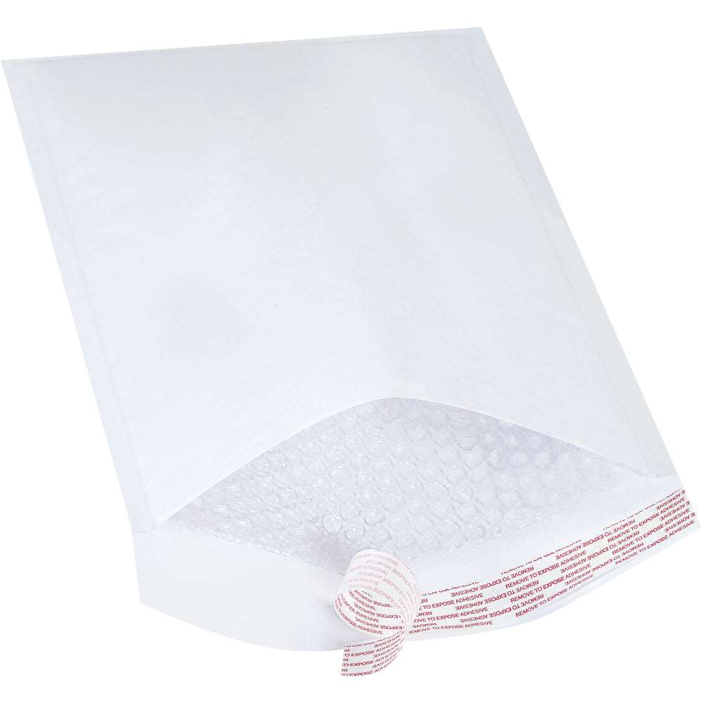 Partners Brand White Self-Seal Bubble Mailers, #4, 9 1/2in x 14 1/2in, Pack Of 100
