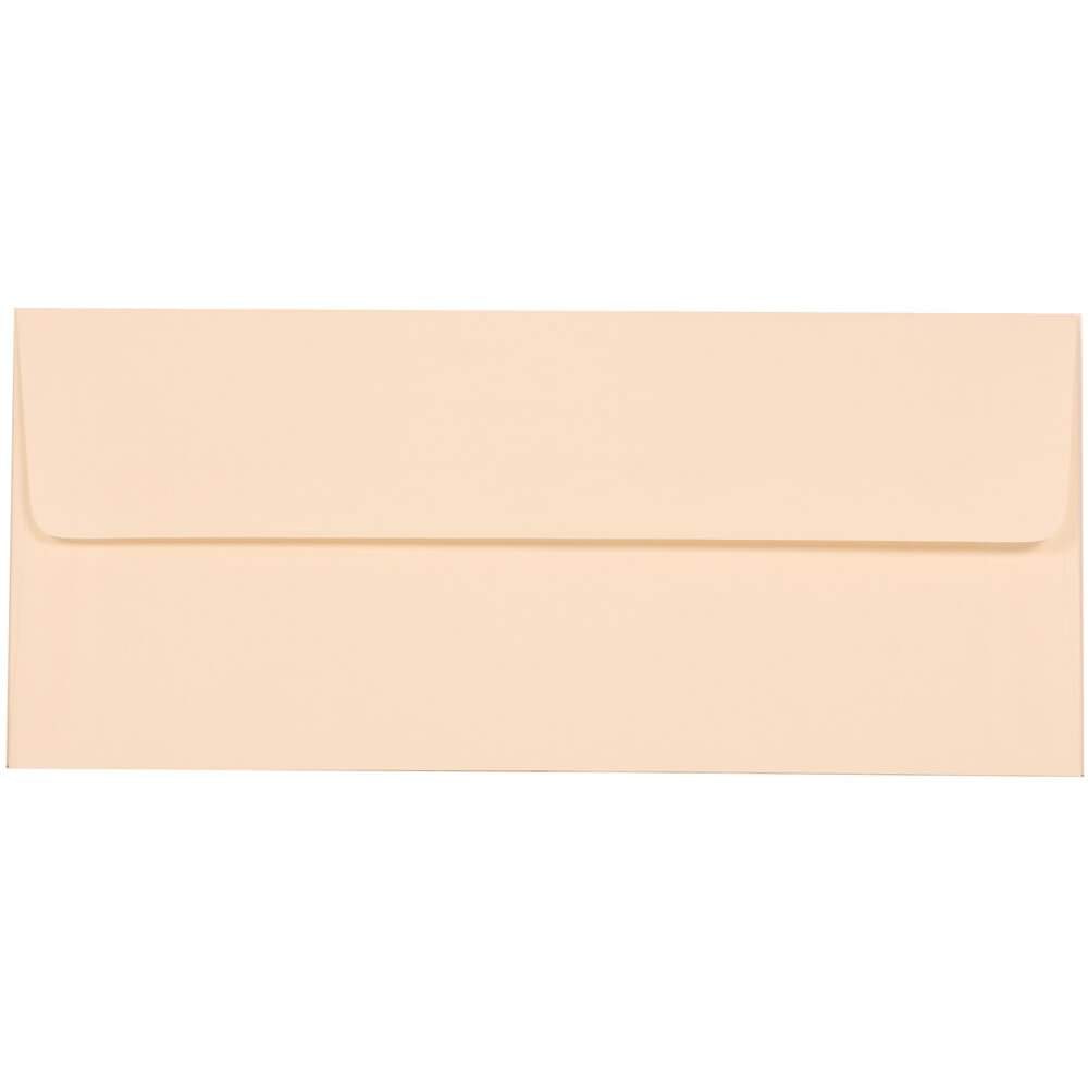 JAM PAPER #10 Business Strathmore Envelopes, 4 1/8in x 9 1/2in, Natural White Wove, Pack Of 25