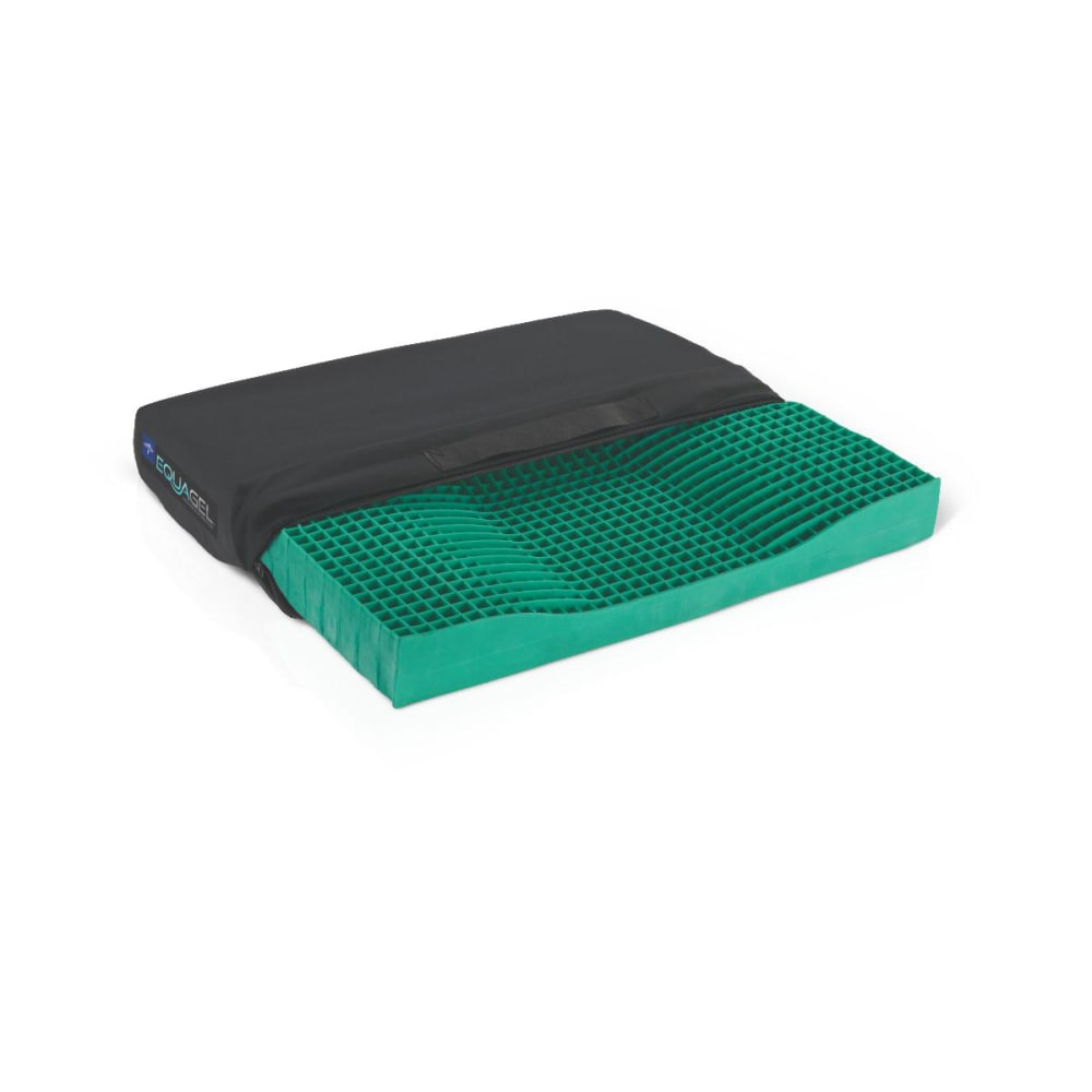 Medline EquaGel Contour Cushion, 2inH x 18inW x 16inD, Black