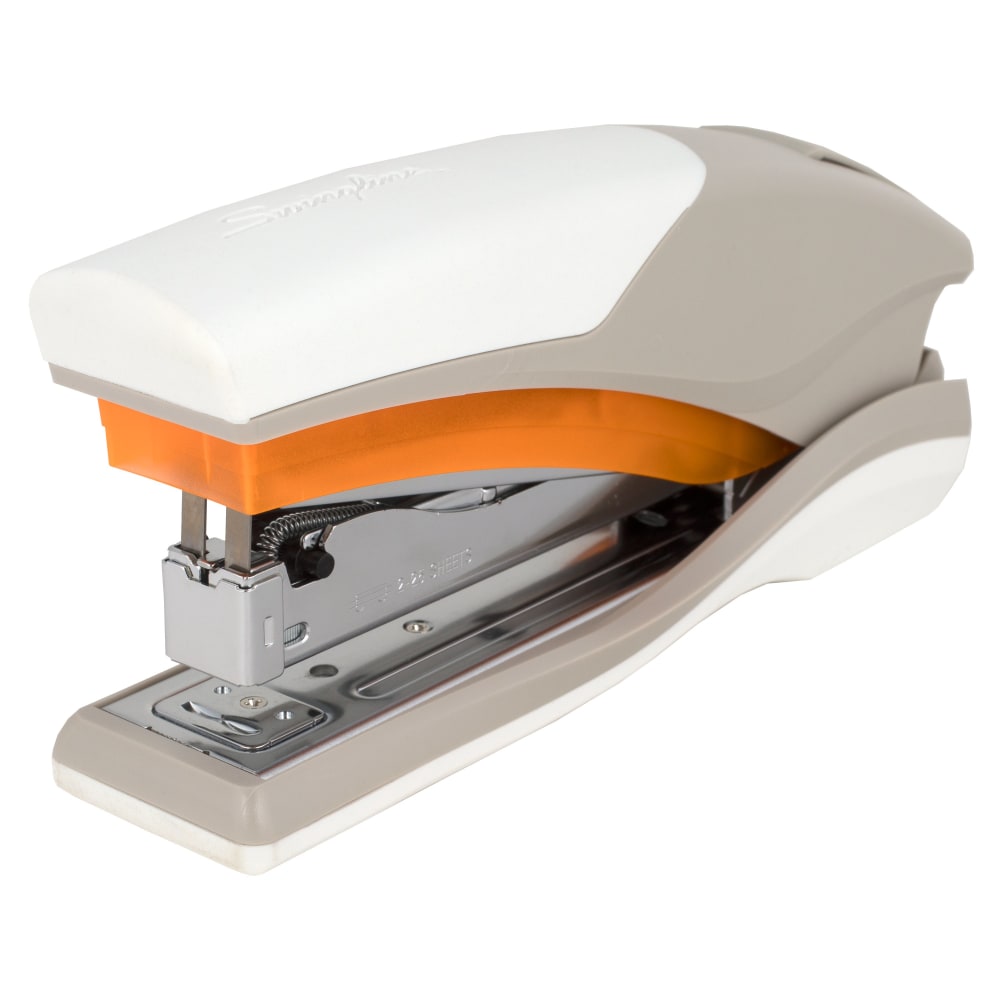 Swingline Optima 25 Reduced Effort Stapler, 25 Sheets Capacity, Orange/Gray