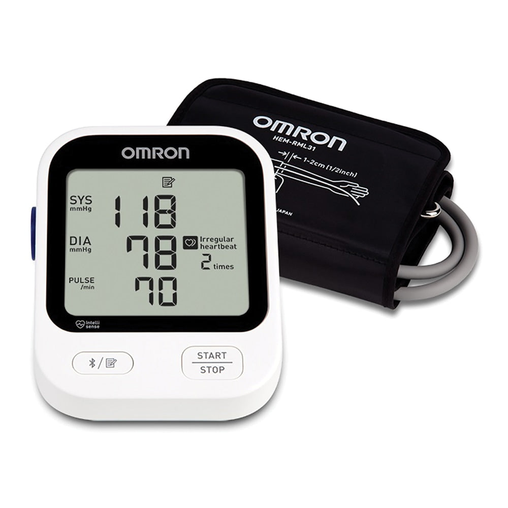 Omron 5 Series Digital Upper Arm Blood Pressure Monitor With D-Ring Cuff, 1 Size, Black/White