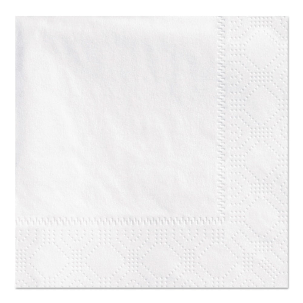 Hoffmaster Embossed 2-Ply Beverage Napkins, 9 1/2 x 9 1/2, White, Pack Of 1,000 Napkins