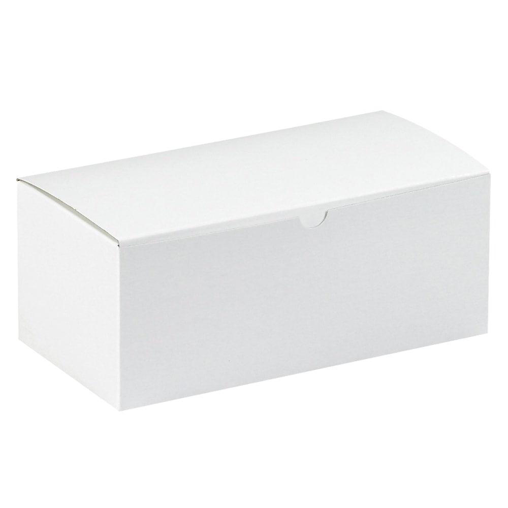 Office Depot Brand Gift Boxes, 10inL x 5inW x 4inH, 100% Recycled, White, Case Of 100