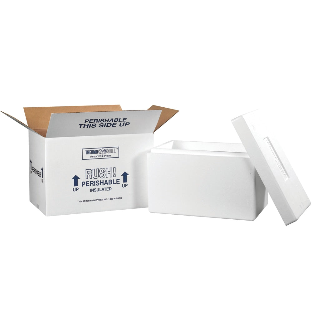 Partners Brand Insulated Shipping Kit, 10 1/2inH x 10inW x 17inD, White