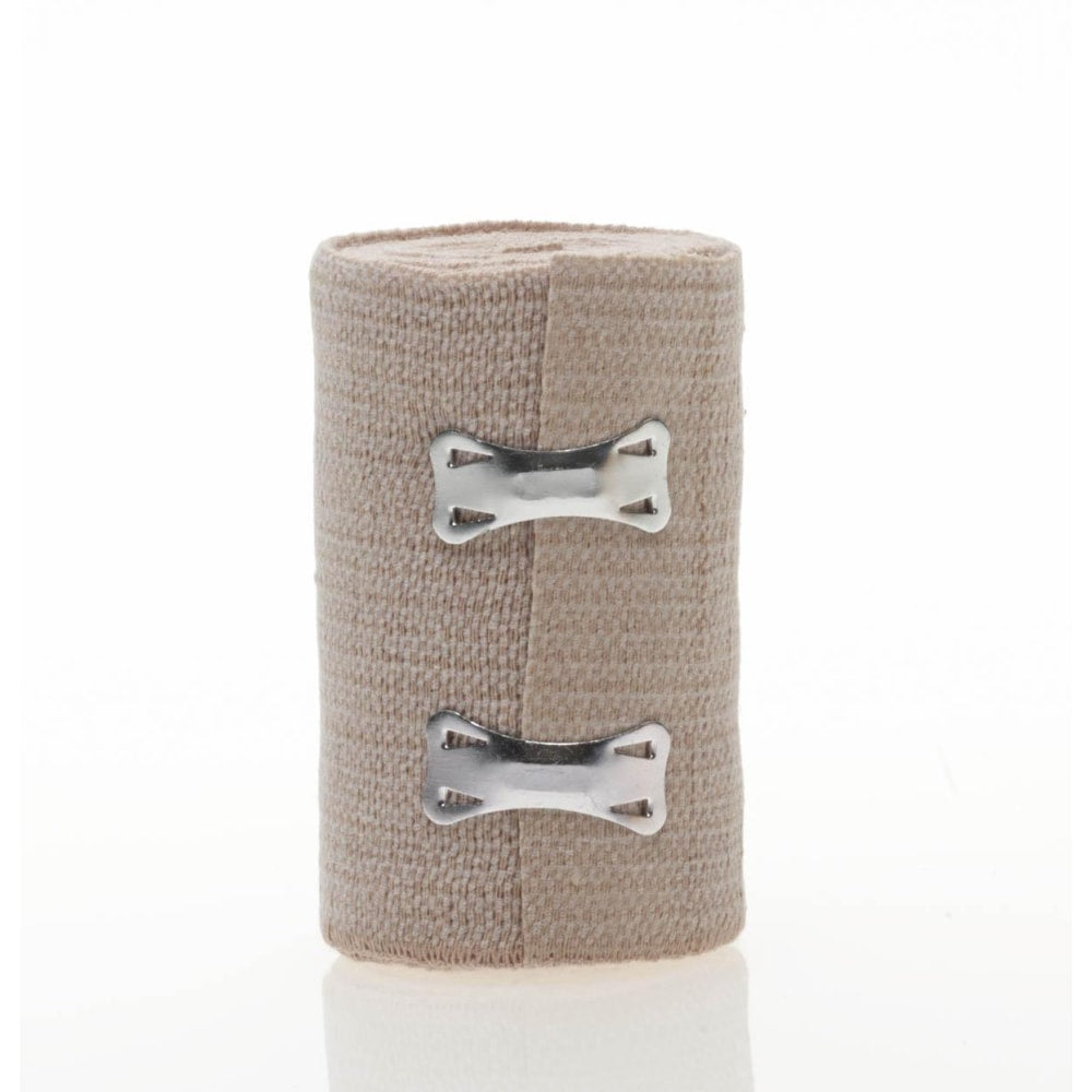 Medline Soft-Wrap Sterile Elastic Bandages, 4in x 5 Yd., Tan, Pack Of 20