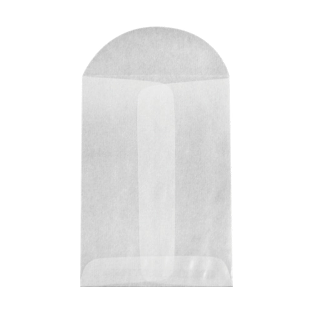 LUX Open-End Envelopes, 3in x 4 1/2in, Flap Closure, Glassine, Pack Of 50