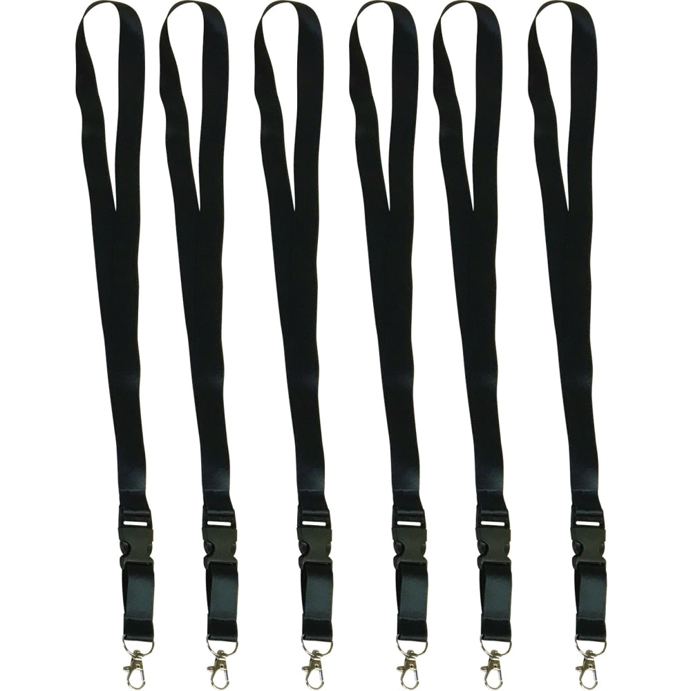 Teacher Created Resources Lanyard, Black, Pack Of 6