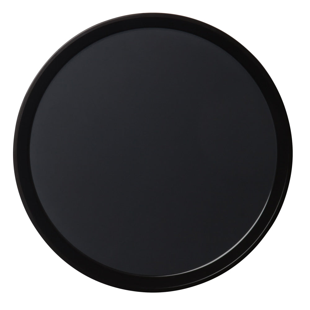 Cambro Round Polytread Trays, 14in, Black, Set Of 12 Trays, PT1400110