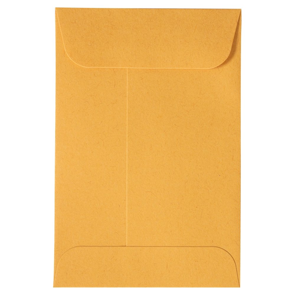 JAM Paper Coin Envelopes, #4in, Gummed Seal, Brown Kraft, Pack Of 50 Envelopes
