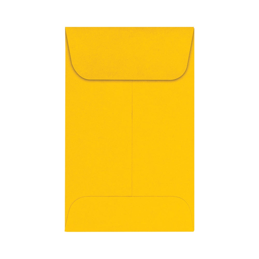 LUX Coin Envelopes, #1, Gummed Seal, Sunflower, Pack Of 250