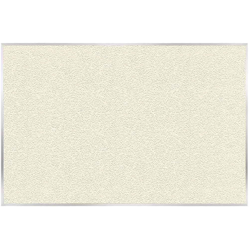 Ghent Vinyl Bulletin Board, Aluminum Frame, 48inH x 72inW, Ivory