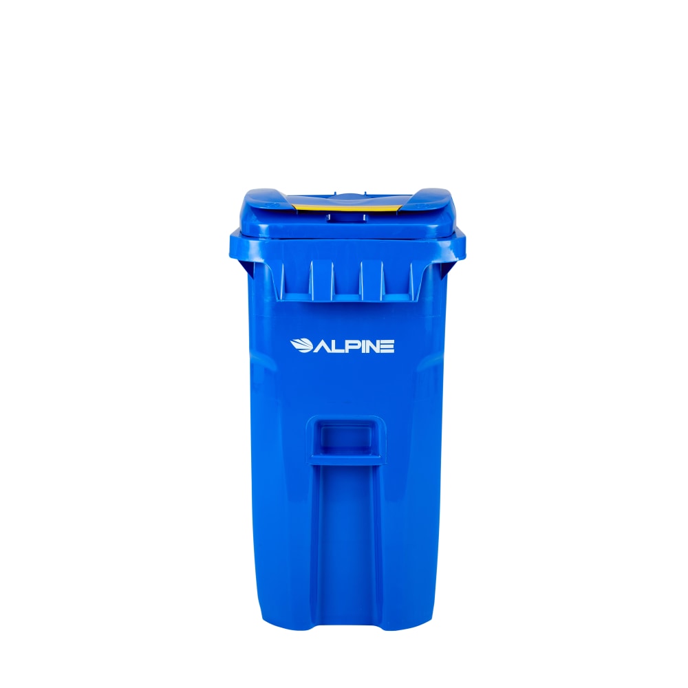 Alpine Industries Plastic, Outdoor Trash Can, 64 Gallons, Blue (500-64-BLU)