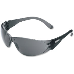 Crews Checklite Gray Lens Safety Glasses - Comfortable, Scratch Resistant, Lightweight, Adjustable Temple - CRWCL112