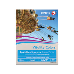 Xerox Vitality Colors Multi-Use Printer & Copy Paper, 1 Ream, Gray, Letter (8.5in x 11in), 500 Sheets Per Ream, 20 Lb, 30% Recycled