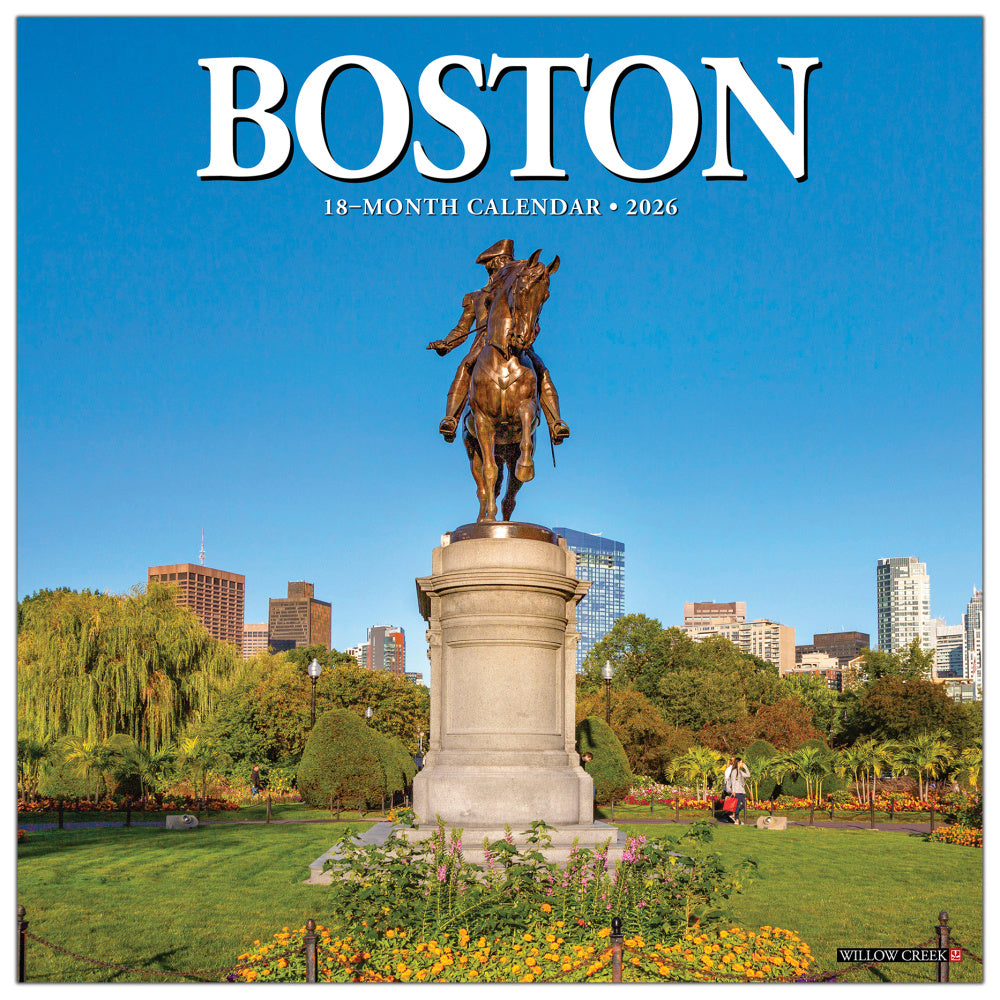2026 Willow Creek Press Art & Design Monthly Wall Calendar, 12in x 12in, Boston, January To December, 50330