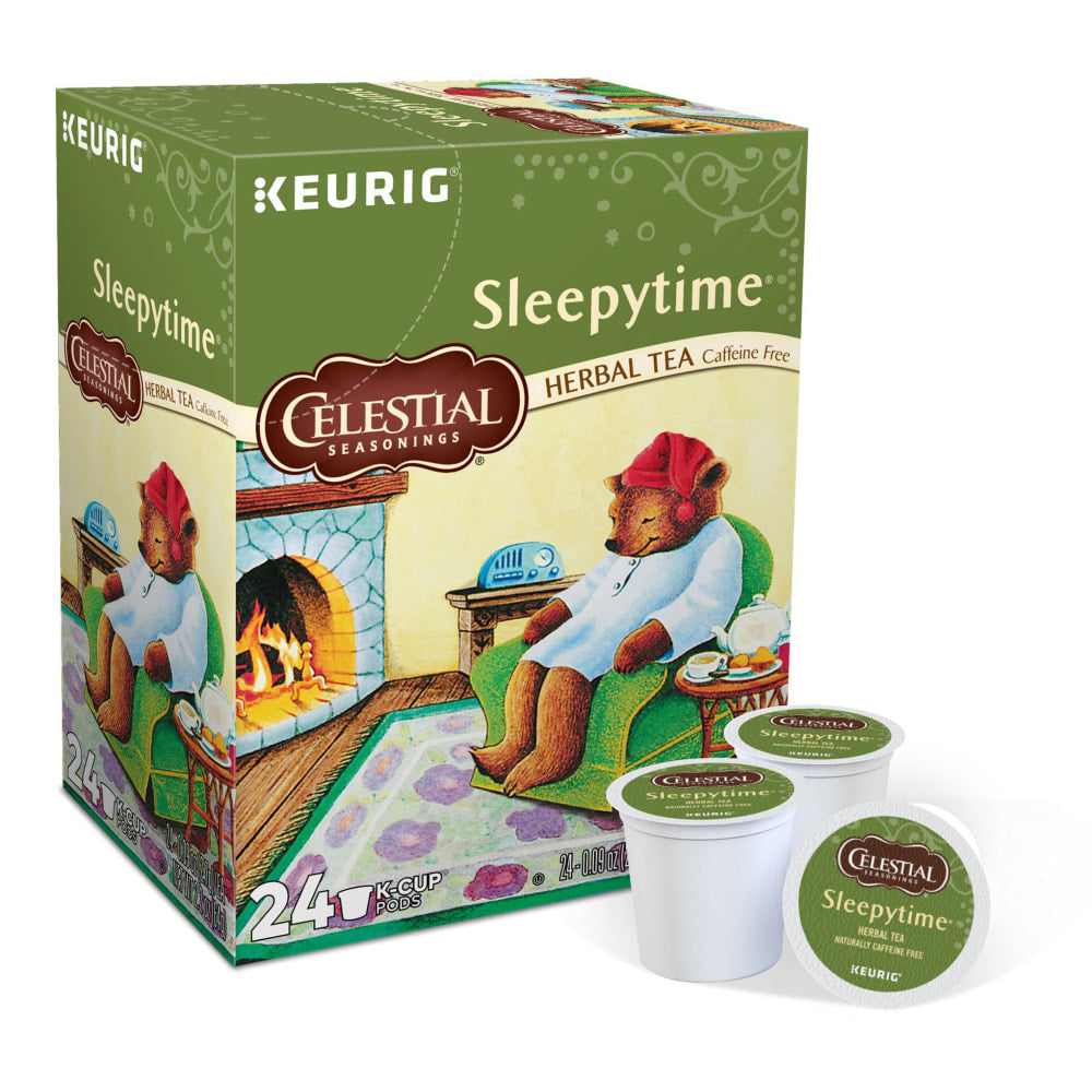 Celestial Seasonings Single-Serve K-Cup Pods, Sleepytime Herbal Tea, Box Of 24
