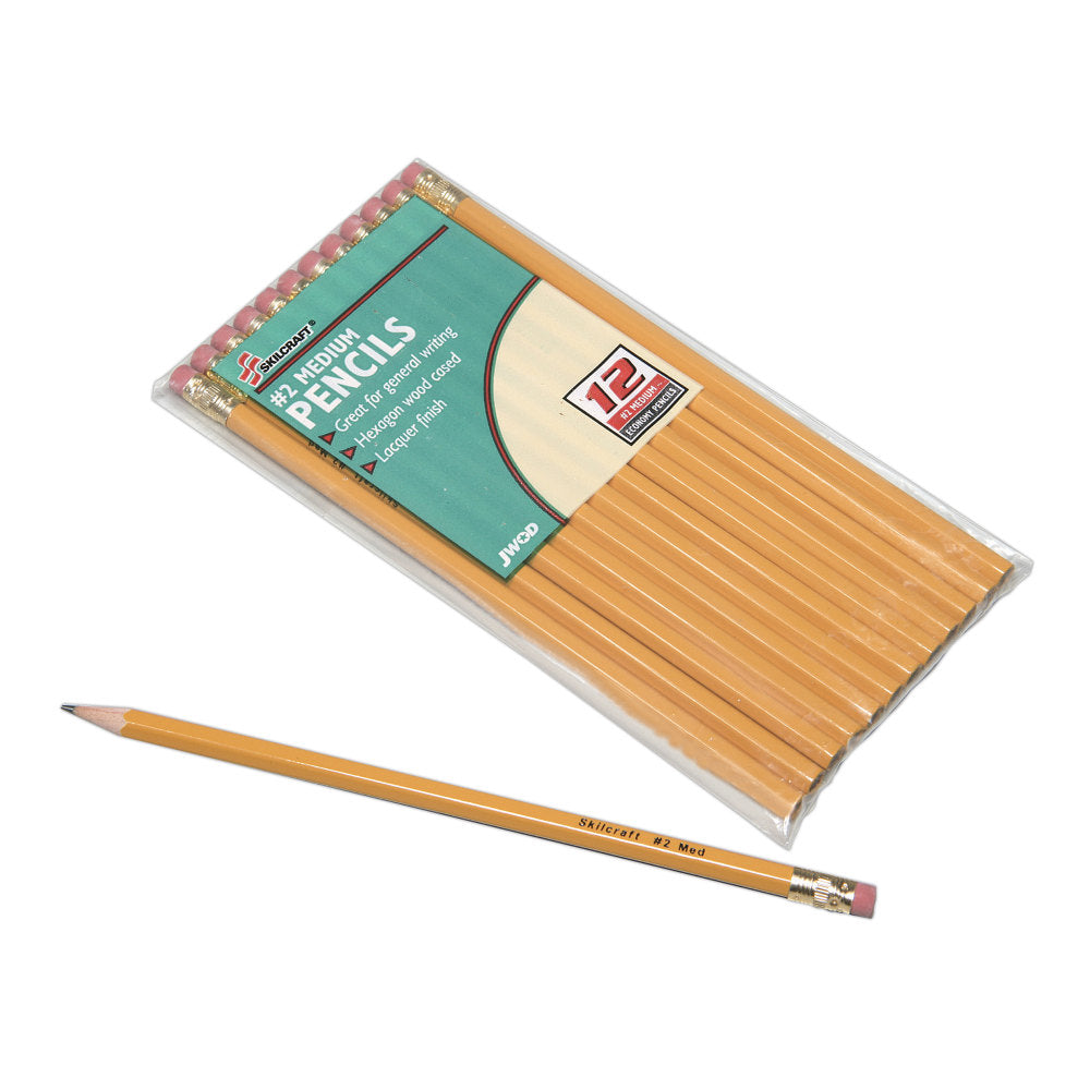 SKILCRAFT General Use Woodcase Pencils, #2 Lead, Medium Point, Pack Of 12 (AbilityOne 7510-00-281-5234)