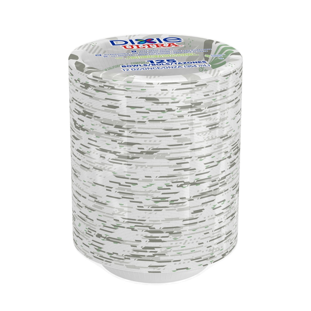 Dixie Ultra 12 oz Heavy-Weight Paper Bowls, Pathways Design, Pack of 125