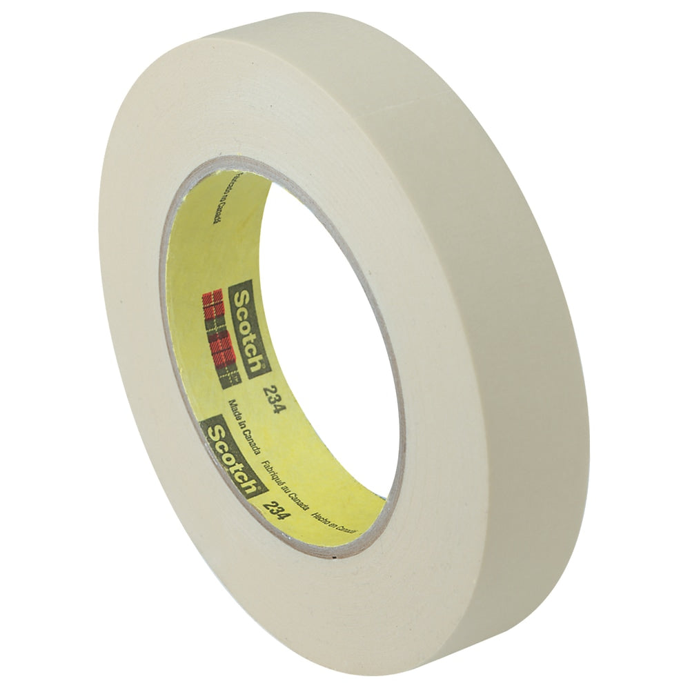 Scotch 234 General Purpose Masking Tape, 3in Core, 1in x 60 Yd., Tan, Case Of 12