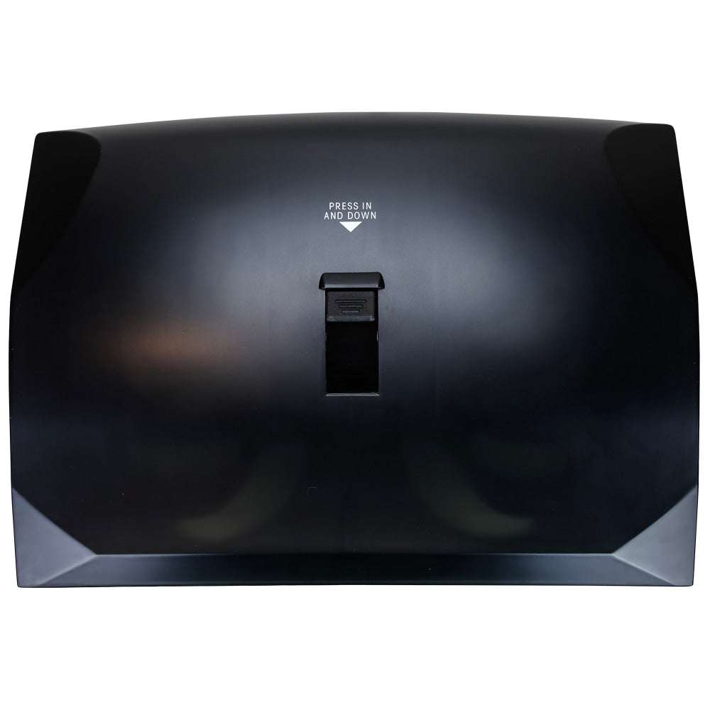 Hospeco Health Gards Lever Activated Toilet Seat Cover Dispensers, 13inH x 18inW x 3-5/8inD, Black, Set Of 6 Dispensers