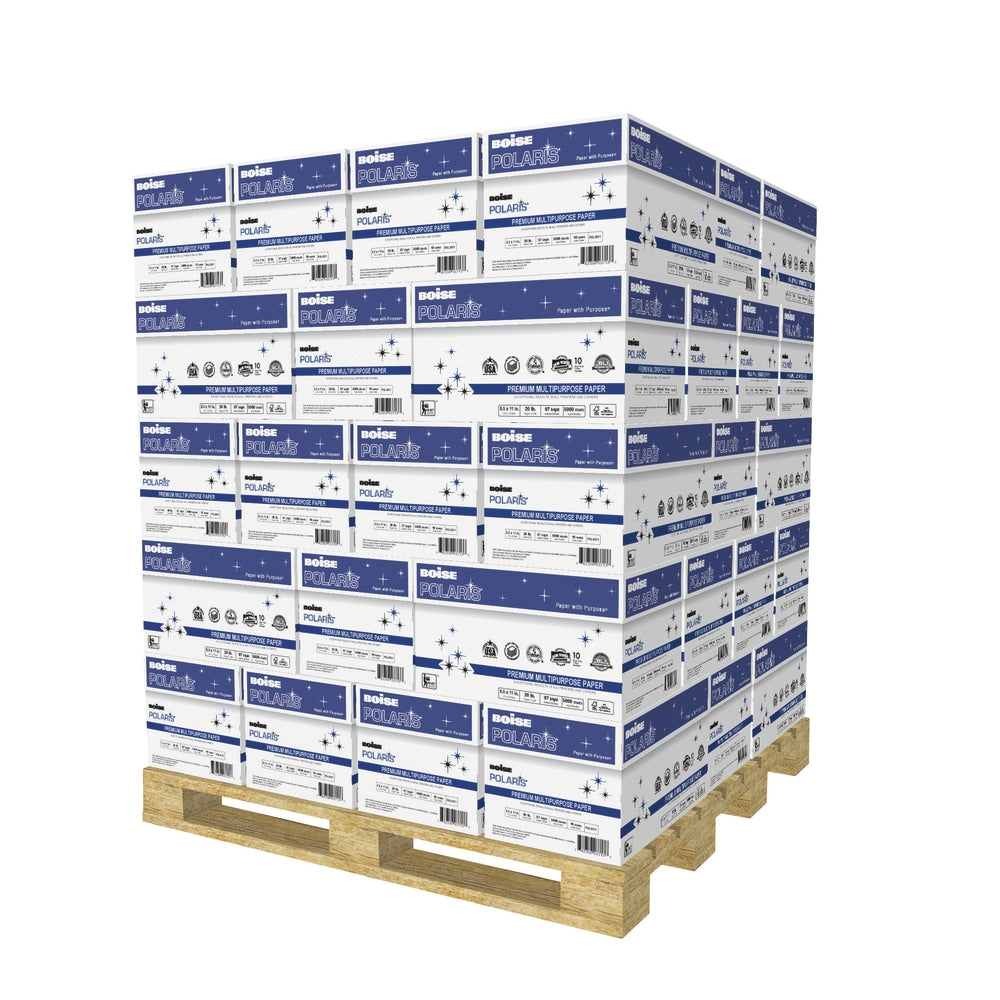 Boise POLARIS Premium Multi-Use Printer & Copy Paper, 400 Reams, White, Letter Size, 200000 Sheets Per Pallet - POL8511SKD-DA