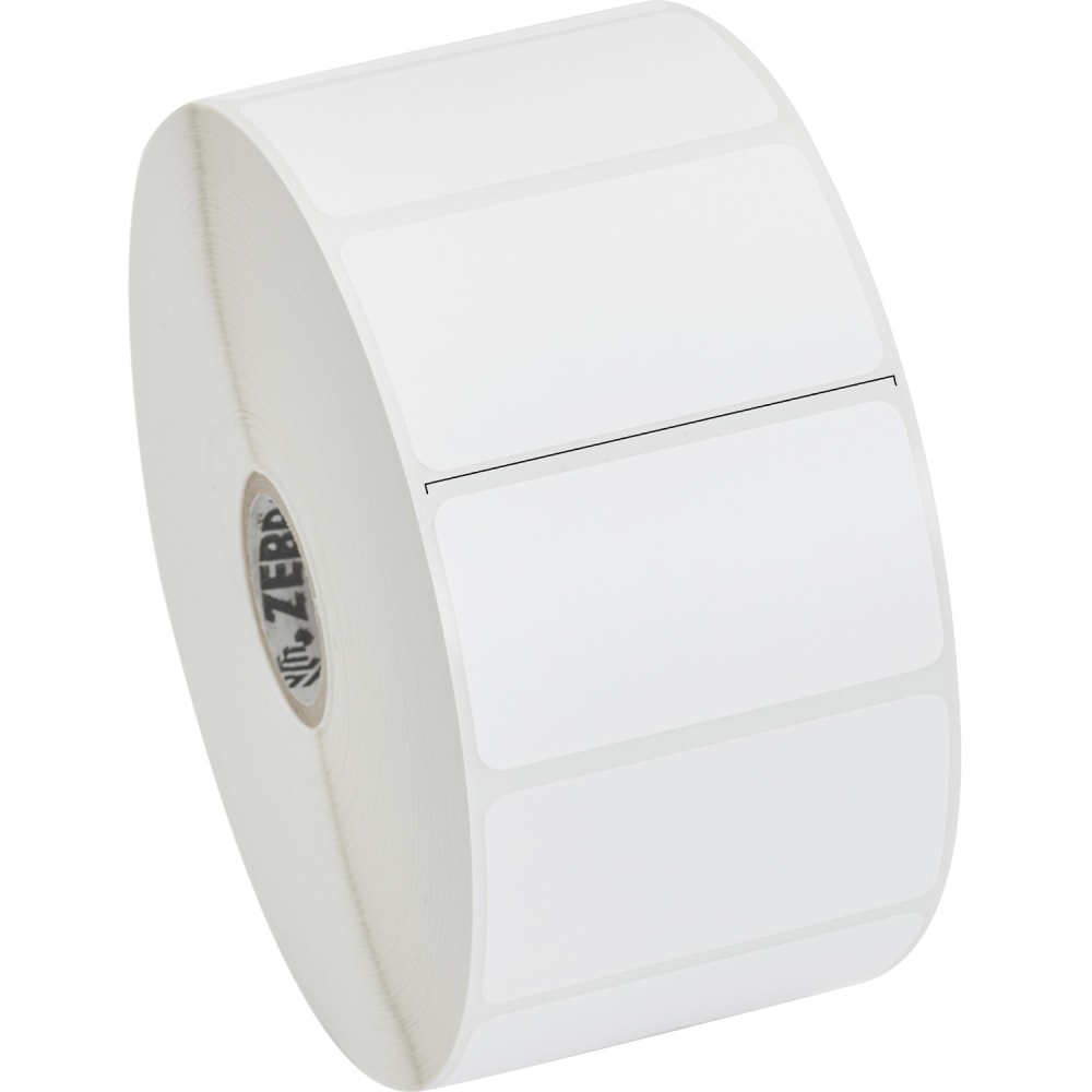 Zebra Z-Perform 2000D Direct Thermal Labels, 2 1/4in x 1 1/4in, White, 25,200 Total Labels, 2,100 Labels Per Roll, Carton Of 12 Rolls