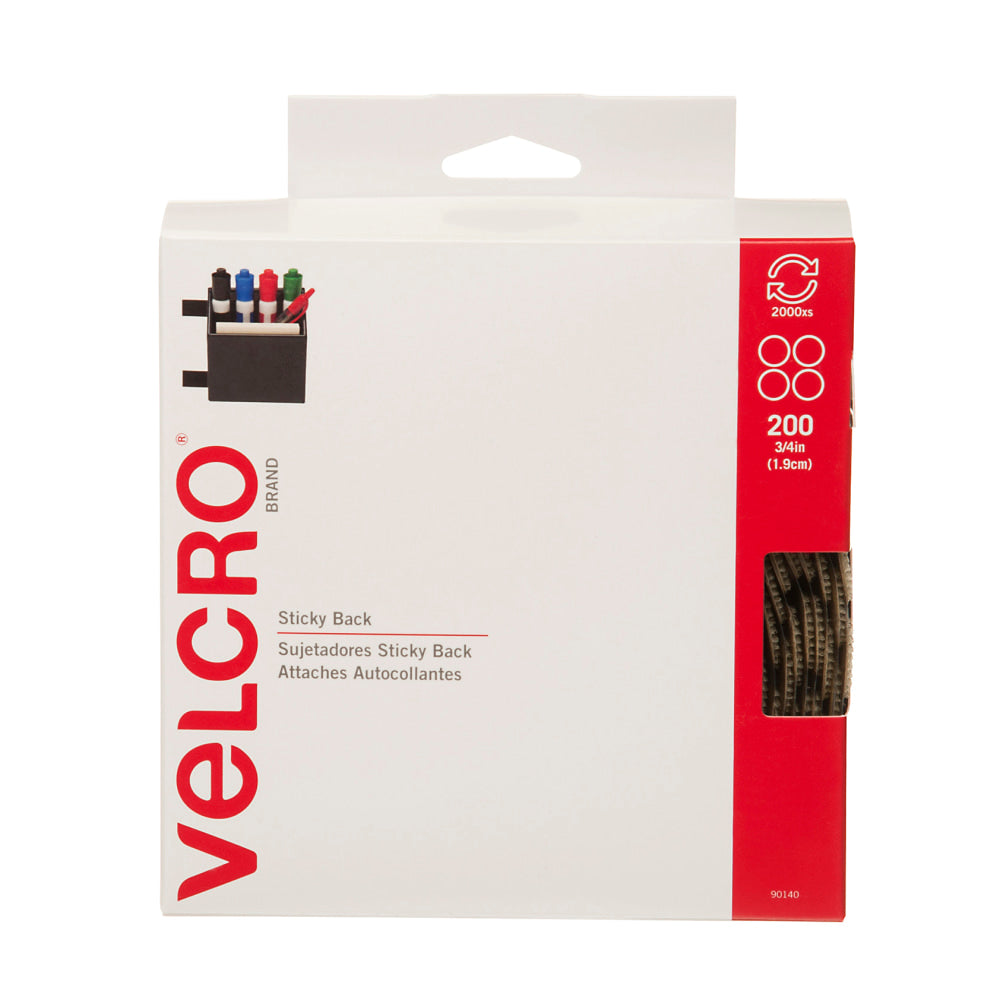 VELCRO Brand Dots, 3/4in, Beige, Roll Of 200