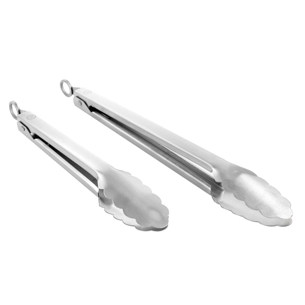 Martha Stewart Stainless Steel Tongs, Silver, Set Of 2