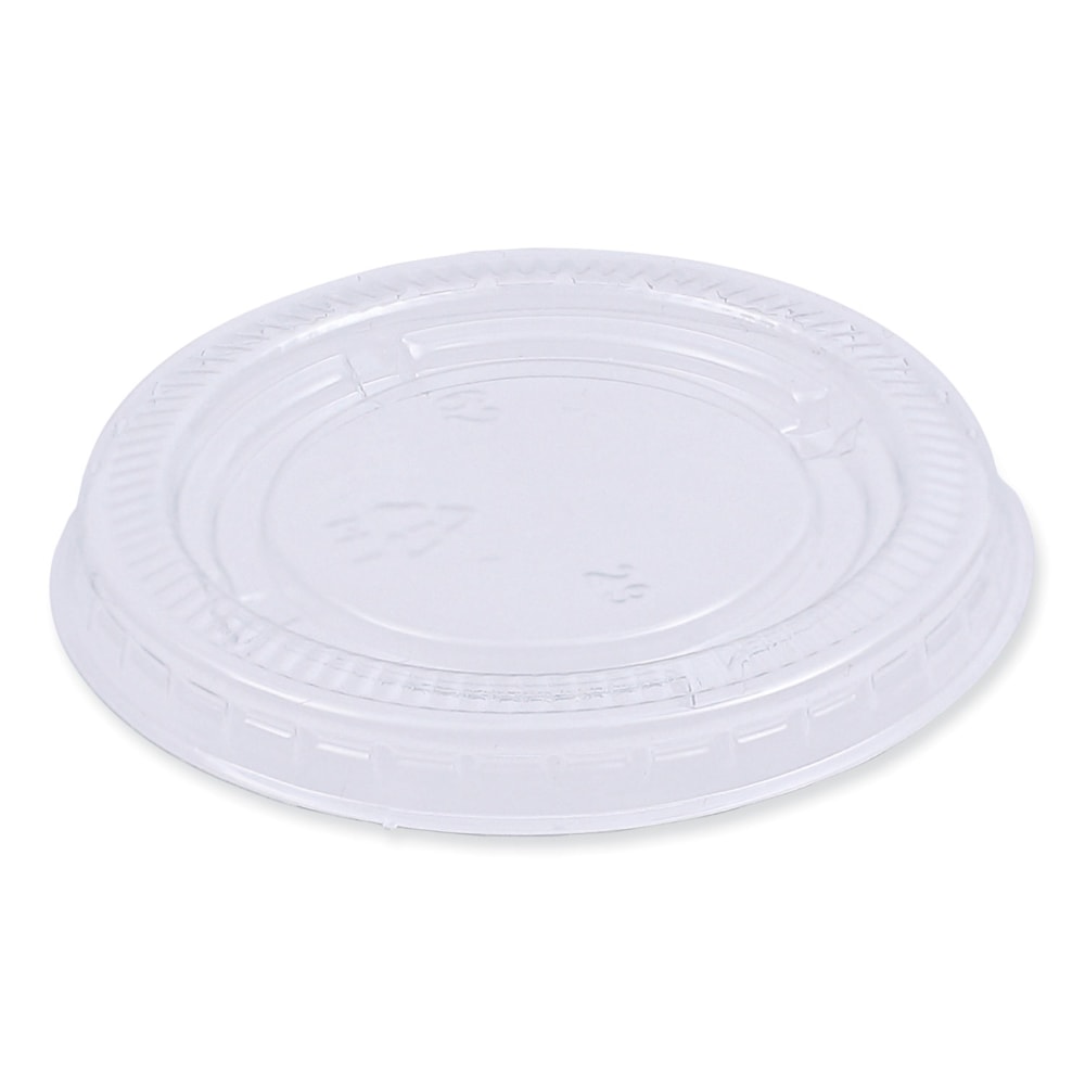 Boardwalk Souffle/Portion Cup Lids, Fits 1.5 Oz and 2 Oz Portion Cups, Clear, Carton Of 2,500 Lids