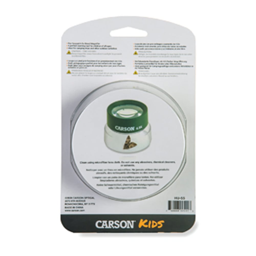 CARSON BugLoupe 4.5x Pre-Focused Stand Magnifier, Green, 1