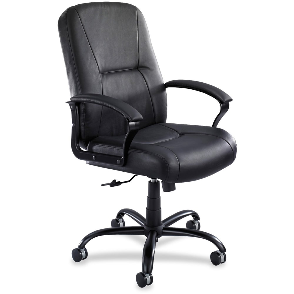 Safco Serenity Big & Tall Ergonomic Bonded Leather Chair, Black