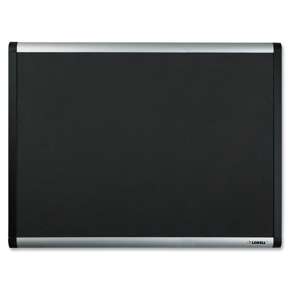 Lorell Mesh Fabric Covered Bulletin Board, 24in x 36in, Aluminum Frame With Black Finish