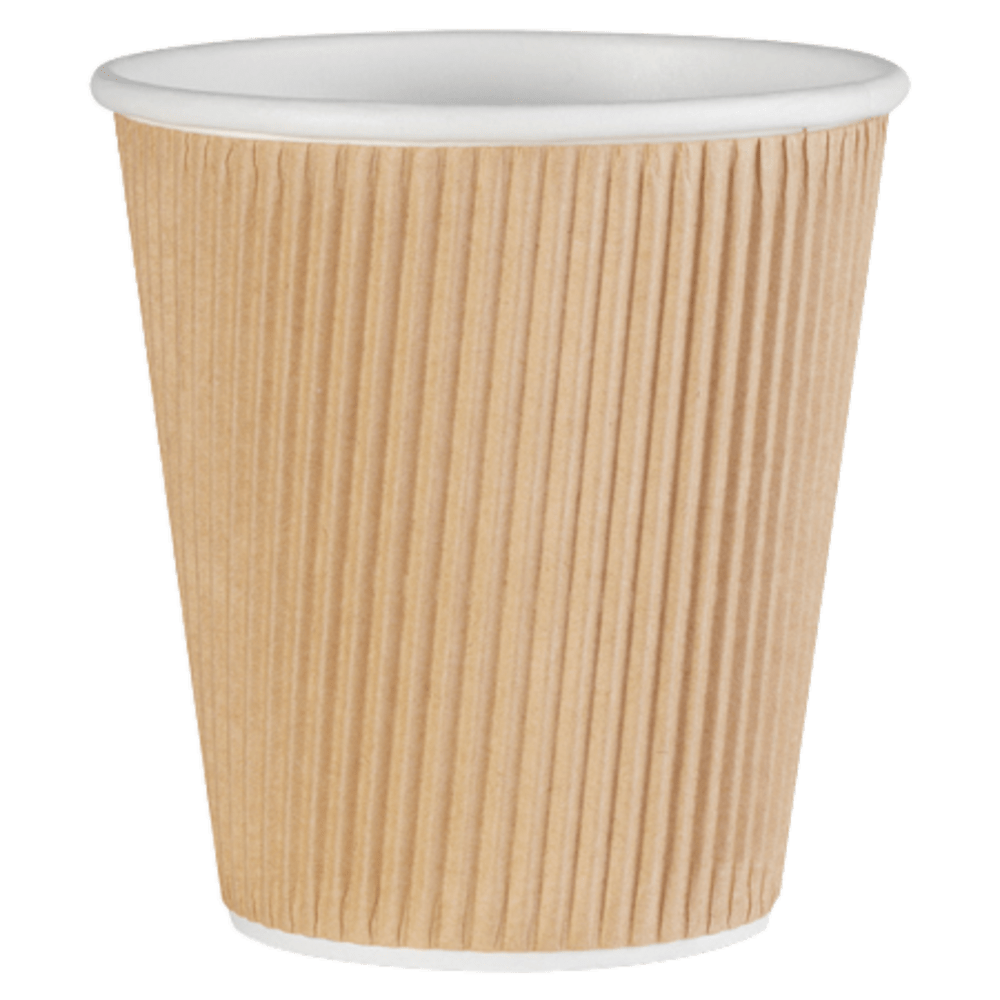 Genuine Joe Ripple Hot Cups, 10 Oz, Brown, Pack Of 25