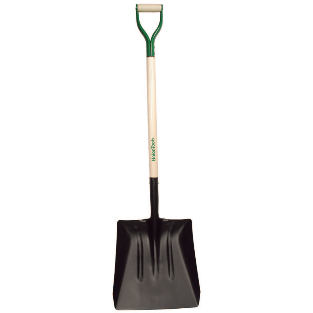 Union Tools Street Shovel with White Ash D Handle, 14 1/2in W Blade