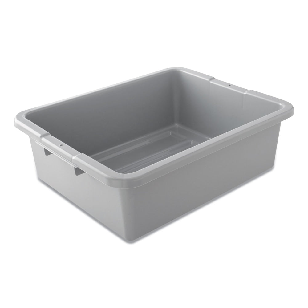Rubbermaid Commercial Bus/Utility Box, 17.3in x 7in x 21.5in, Gray