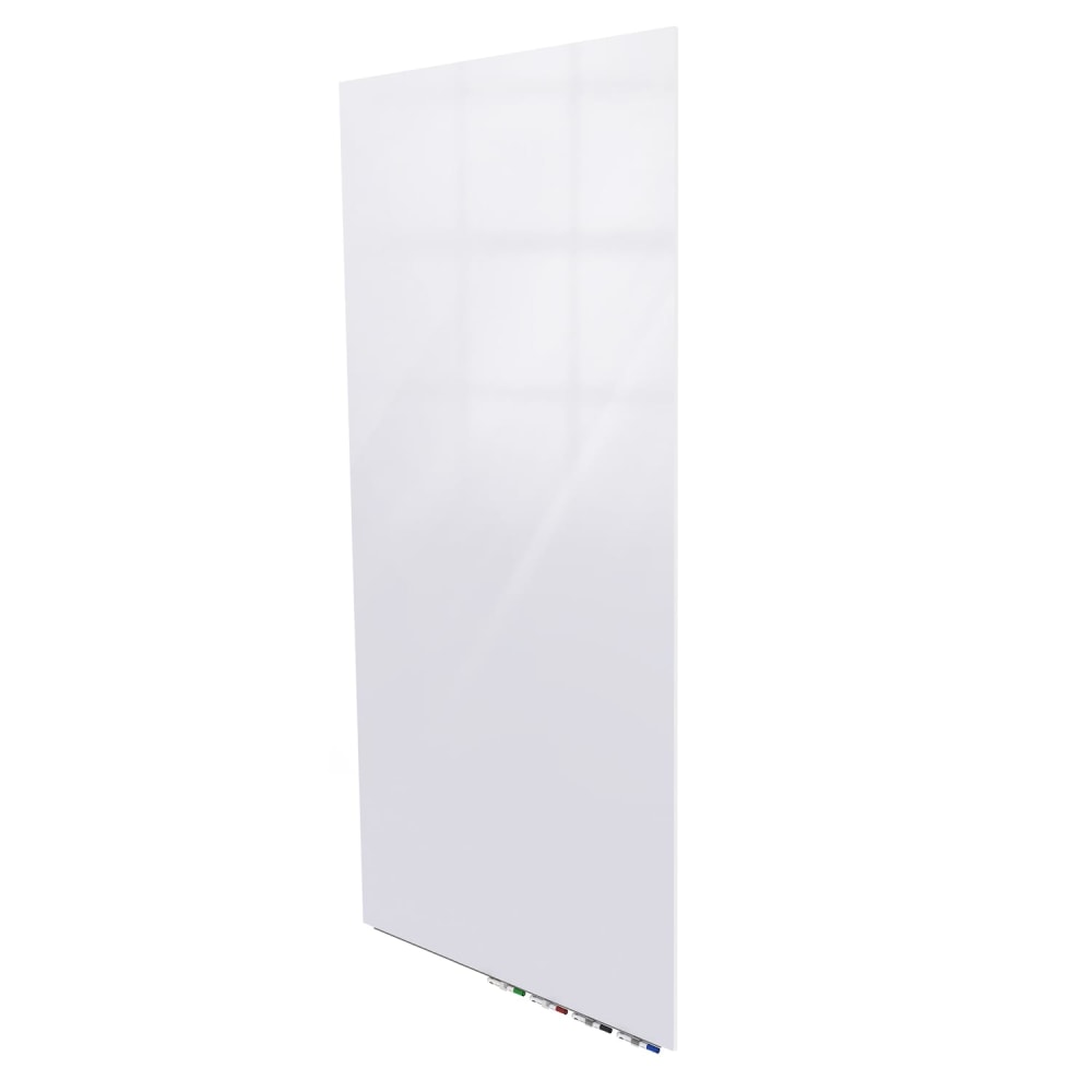 Ghent Aria Low-Profile Magnetic Glass Whiteboard, 60in x 48in, White