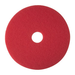 Niagara 5100N Buffing Floor Pads, 17in Diameter, Red, Case Of 5